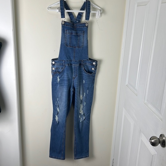 Eighty-two Distressed Denim Jeans Overall Size 9 - Picture 3 of 11
